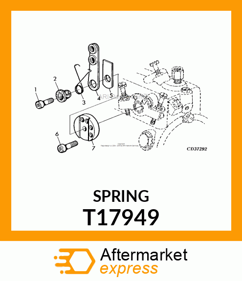 SPRING,THROTTLE LEVER T17949