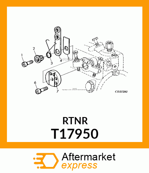 RETAINER,THROTTLE LEVER SPRING T17950