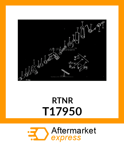 RETAINER,THROTTLE LEVER SPRING T17950