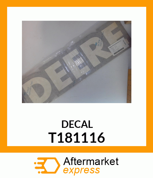 LABEL, DEERE REAR T181116