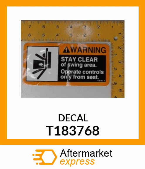 LABEL, WARNING (ENGLISH) WARNING E T183768