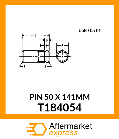 PIN 50 X 141MM T184054