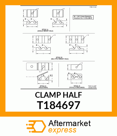 CLAMP HALF T184697