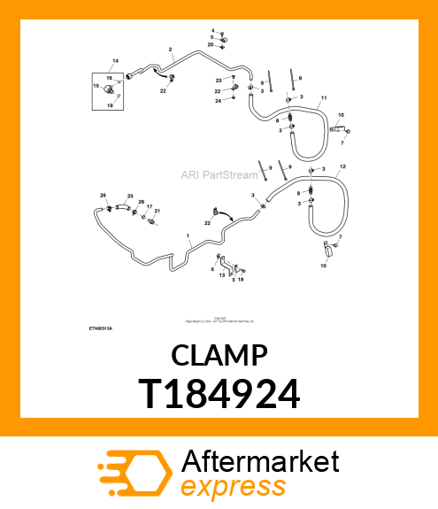 CLAMP, HOSE SIZE 23 CONSTANT TENSIO T184924