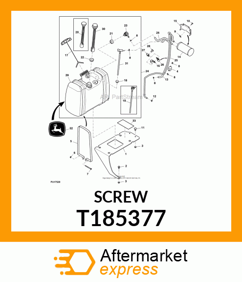 SCREW CAP SCREW, AND NUT T185377