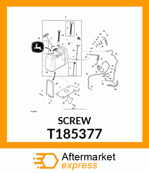 SCREW CAP SCREW, AND NUT T185377