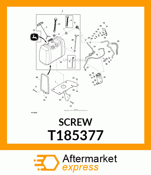 SCREW CAP SCREW, AND NUT T185377