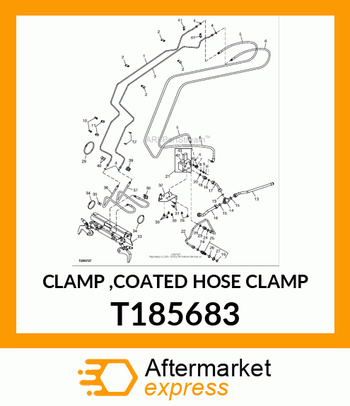 CLAMP ,COATED HOSE CLAMP T185683