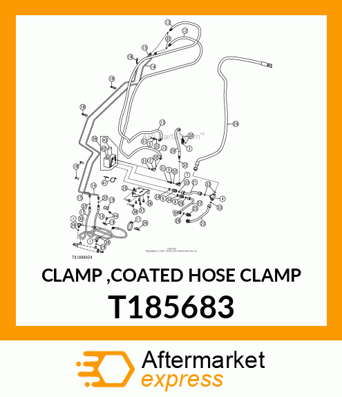 CLAMP ,COATED HOSE CLAMP T185683