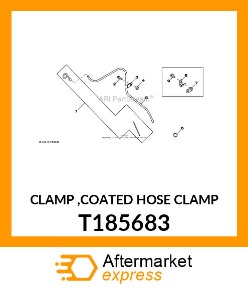 CLAMP ,COATED HOSE CLAMP T185683