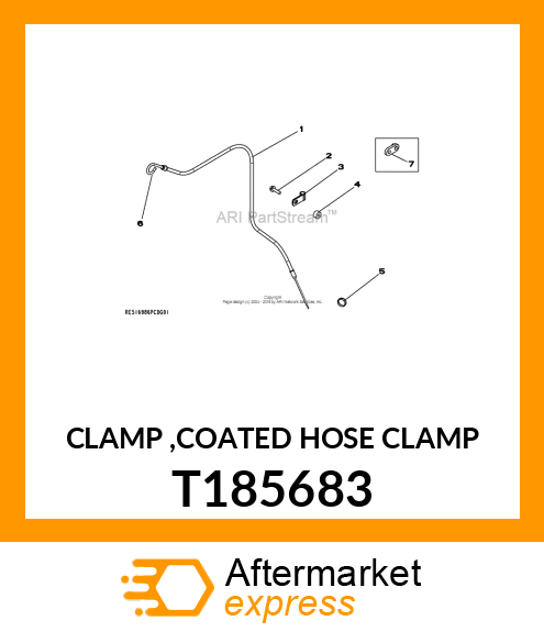 CLAMP ,COATED HOSE CLAMP T185683