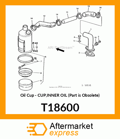 Oil Cup - CUP,INNER OIL (Part is Obsolete) T18600