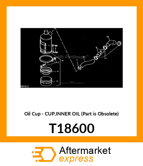 Oil Cup - CUP,INNER OIL (Part is Obsolete) T18600