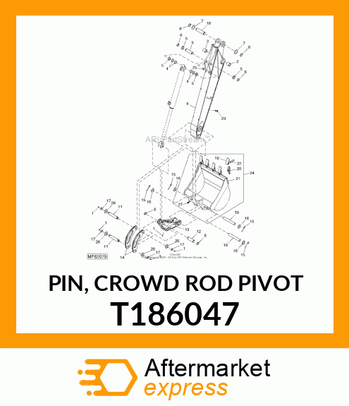 PIN, CROWD ROD PIVOT T186047