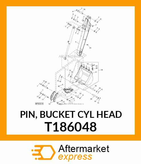 PIN, BUCKET CYL HEAD T186048