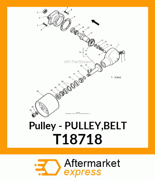 Pulley - PULLEY,BELT T18718