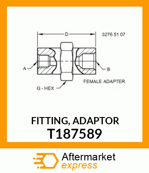 FITTING, ADAPTOR T187589