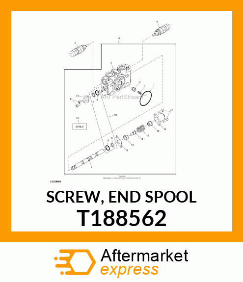 SCREW, END SPOOL T188562