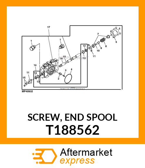 SCREW, END SPOOL T188562