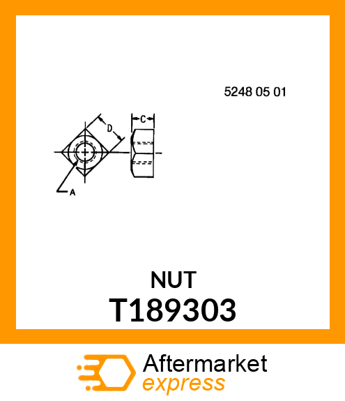 NUT, TRACK NUT T189303