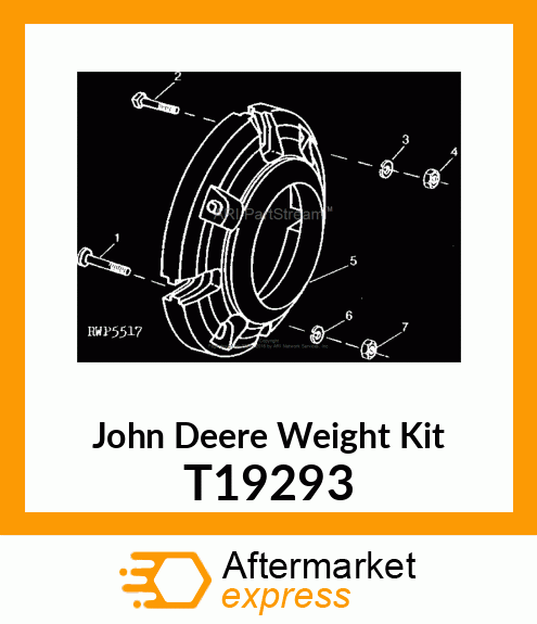 WEIGHT, REAR WHEEL T19293