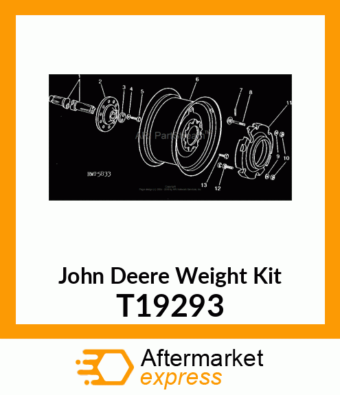 WEIGHT, REAR WHEEL T19293