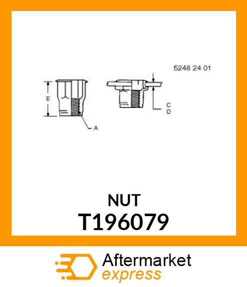 RIVETNUT M8 FOR 2.5 T196079