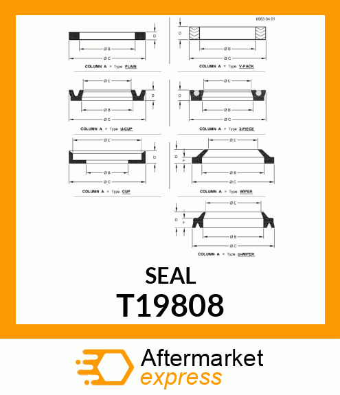 PACKING ,BLOCK VEE T19808