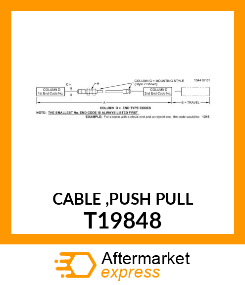 CABLE ,PUSH PULL T19848