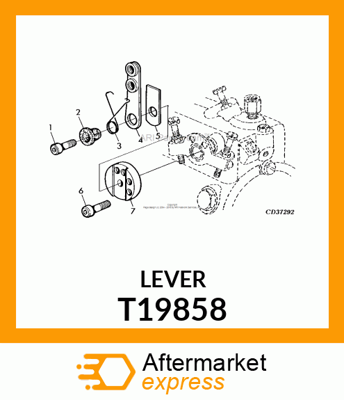 LEVER,ASSEMBLY THROTTLE T19858