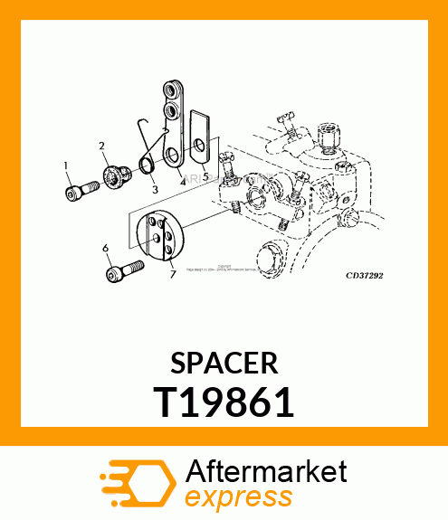 SPACER,THROTTLE LEVER T19861