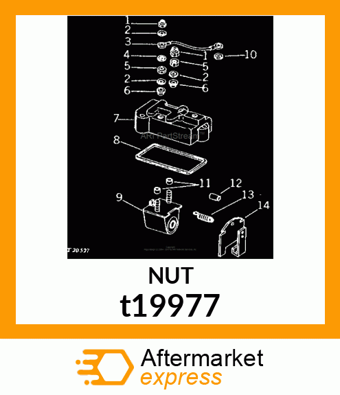 NUT,ELASTIC STOP TOP INSERT TYPE t19977