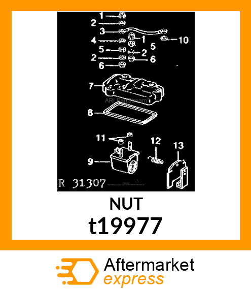 NUT,ELASTIC STOP TOP INSERT TYPE t19977