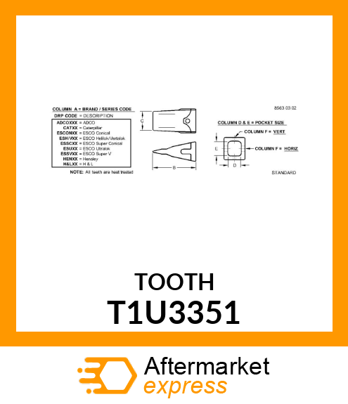 TOOTH T1U3351
