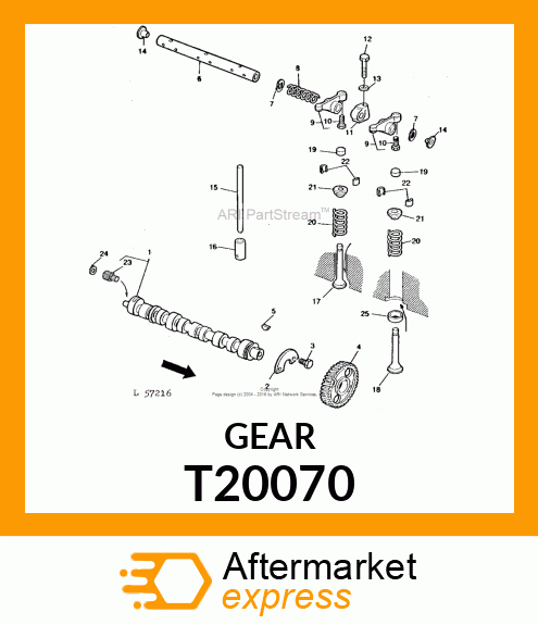 HELICAL GEAR, CAMSHAFT T20070