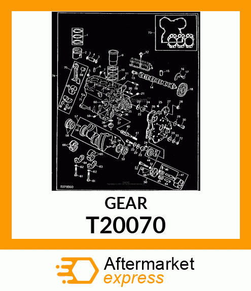 HELICAL GEAR, CAMSHAFT T20070