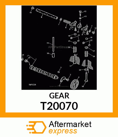 HELICAL GEAR, CAMSHAFT T20070