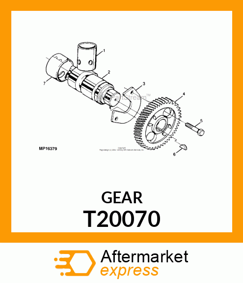 HELICAL GEAR, CAMSHAFT T20070