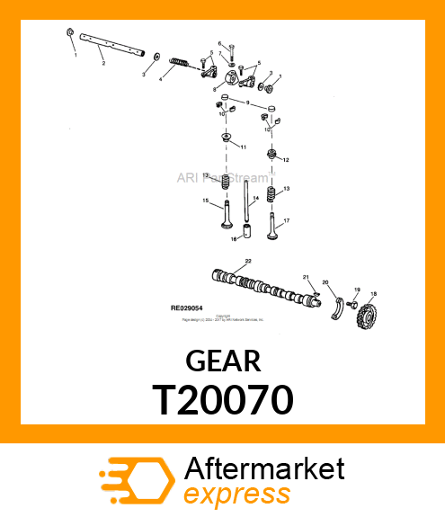 HELICAL GEAR, CAMSHAFT T20070