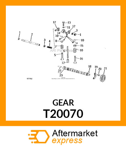 HELICAL GEAR, CAMSHAFT T20070