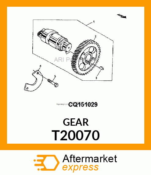 HELICAL GEAR, CAMSHAFT T20070