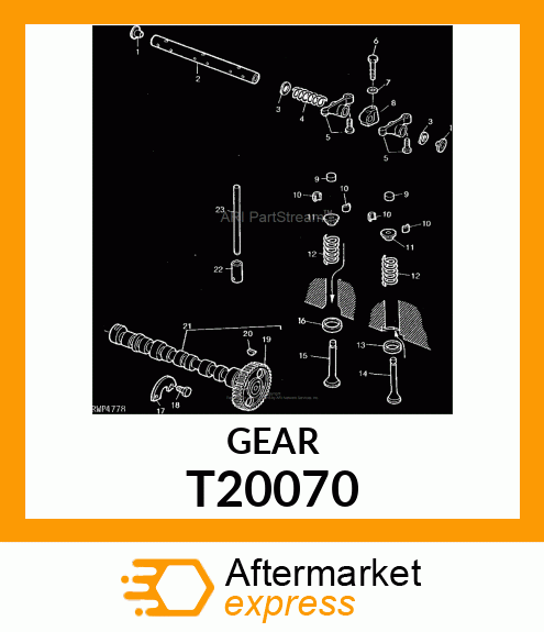 HELICAL GEAR, CAMSHAFT T20070