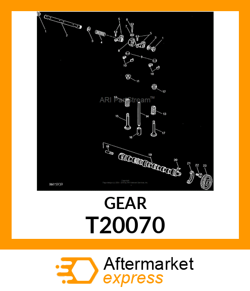 HELICAL GEAR, CAMSHAFT T20070