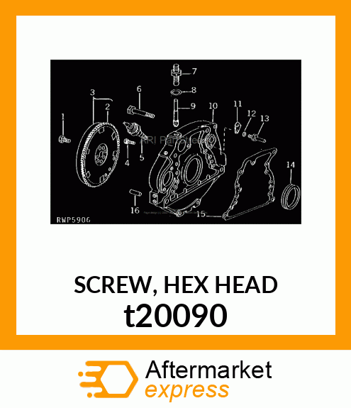 SCREW, HEX HEAD t20090