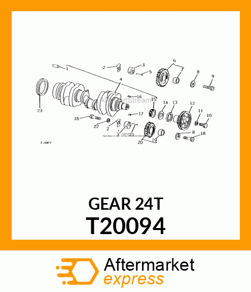 HELICAL GEAR, GEAR,CRANKSHAFT T20094