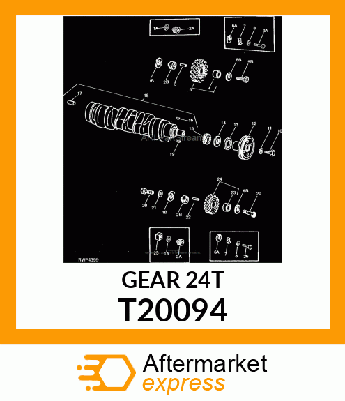 HELICAL GEAR, GEAR,CRANKSHAFT T20094