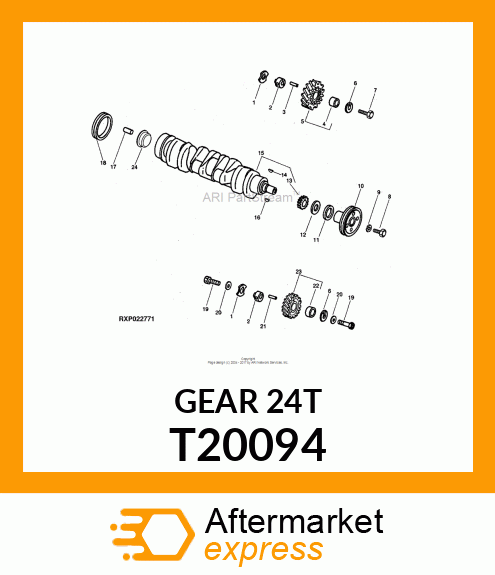 HELICAL GEAR, GEAR,CRANKSHAFT T20094