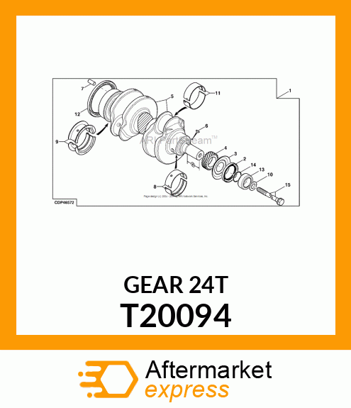 HELICAL GEAR, GEAR,CRANKSHAFT T20094