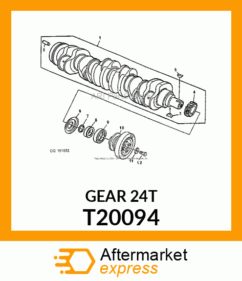 HELICAL GEAR, GEAR,CRANKSHAFT T20094