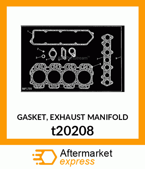 GASKET, EXHAUST MANIFOLD t20208